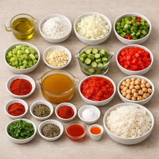 Ingredients for Spicy Vegan Gumbo Delight