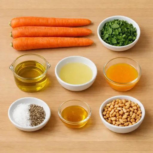 Ingredients for Spiralized Carrot and Mint Salad