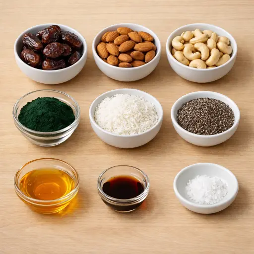 Ingredients for Spirulina Energy Balls