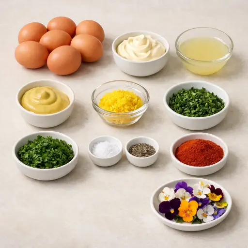 Ingredients for Spring Blossom Deviled Eggs