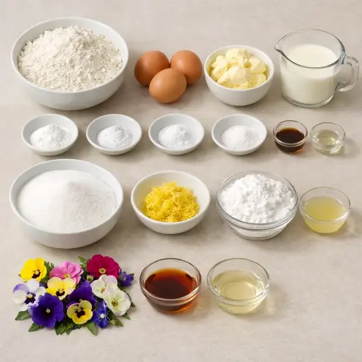 Ingredients for Spring Blossom Easter Cake