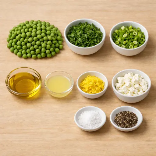 Ingredients for Spring Herb Pea Salad