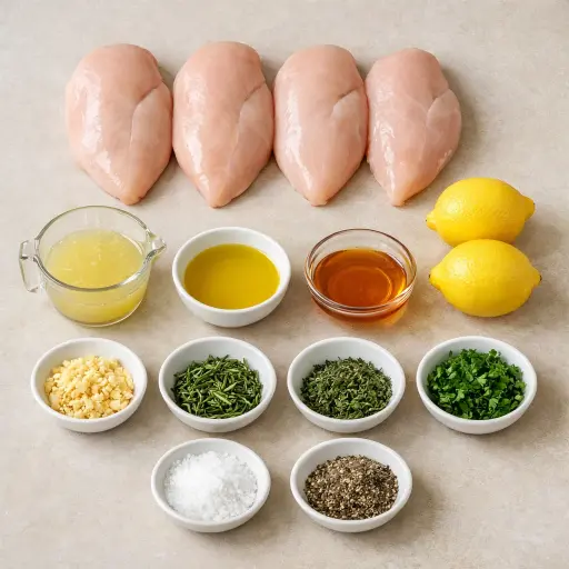 Ingredients for Spring Lemon and Herb Chicken