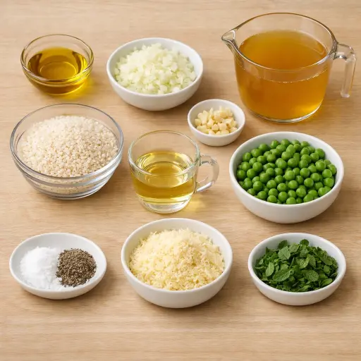 Ingredients for Spring Pea and Mint Risotto