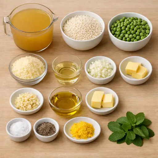 Ingredients for Spring Pea Risotto