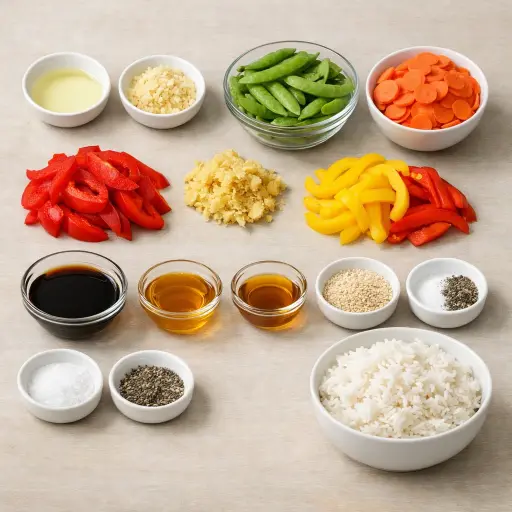 Ingredients for Spring Vegetable Stir-Fry
