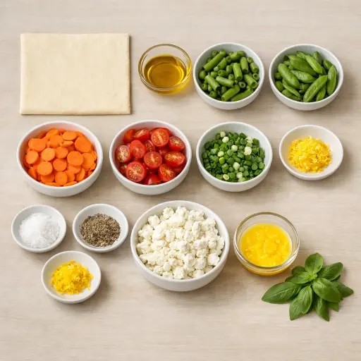 Ingredients for Spring Vegetable Tart