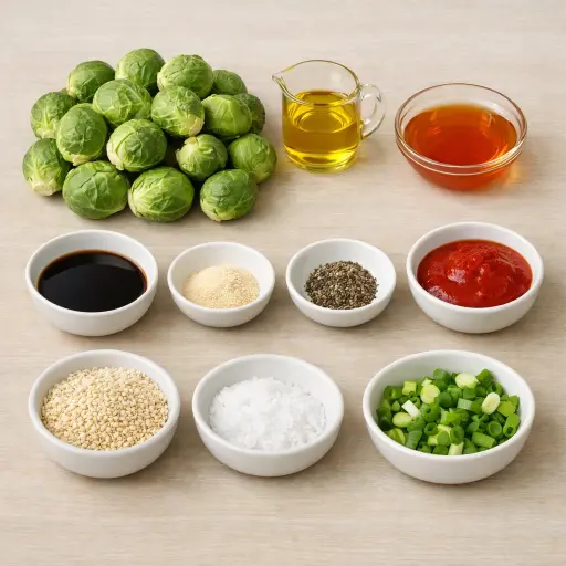 Ingredients for Sriracha Honey Brussels Sprouts