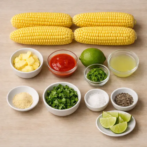 Ingredients for Sriracha Lime Grilled Corn