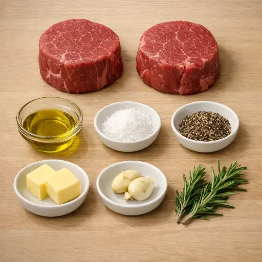 Ingredients for Steakhouse Filet Mignon Delight
