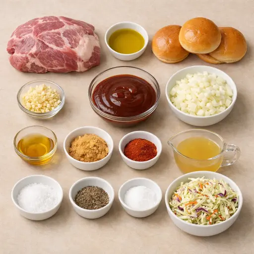Ingredients for Stovetop BBQ Pulled Pork