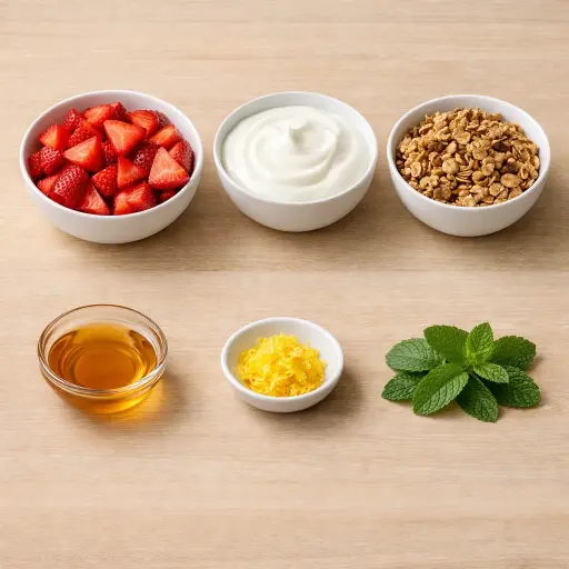 Ingredients for Strawberry Delight Parfait