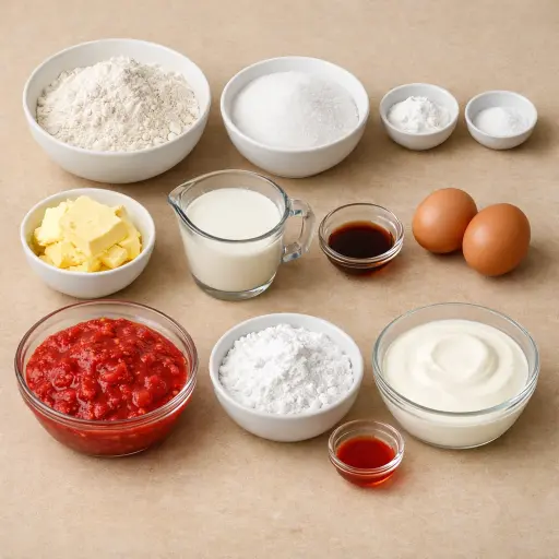Ingredients for Strawberry Dream Cake