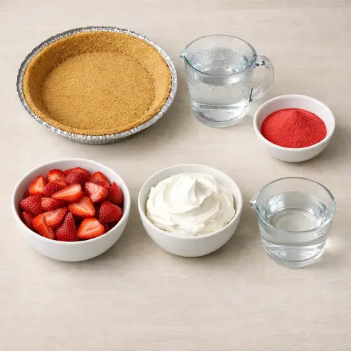 Ingredients for Strawberry Gelatin Delight