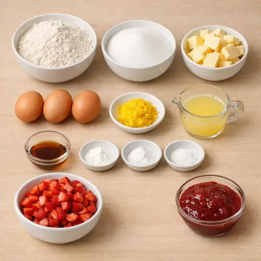 Ingredients for Strawberry Lemonade Cake