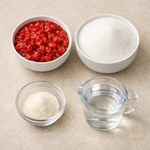 Ingredients for Strawberry Preserve Delight