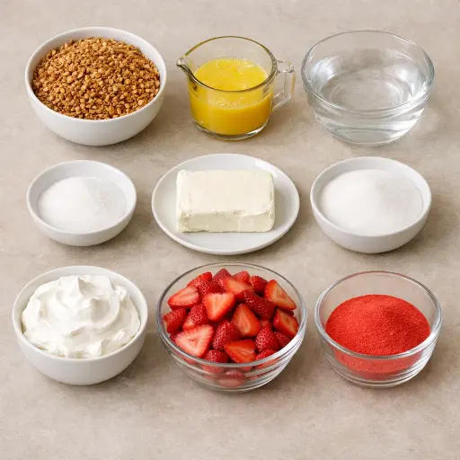 Ingredients for Strawberry Pretzel Delight