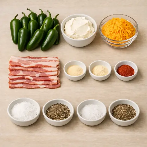 Ingredients for Stuffed Jalapeño Poppers