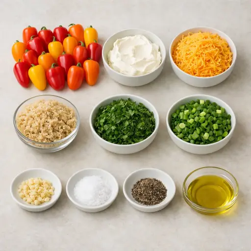Ingredients for Stuffed Mini Peppers