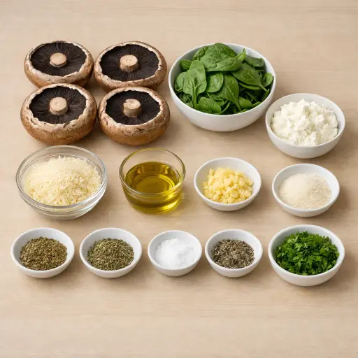 Ingredients for Stuffed Portobello Mushrooms