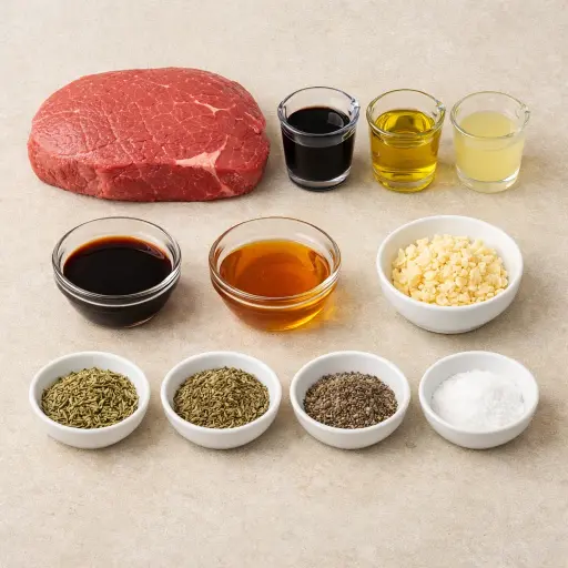Ingredients for Sublime Citrus-Infused London Broil