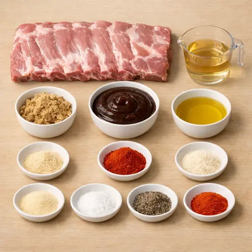 Ingredients for Succulent Slow Cooked Ribs