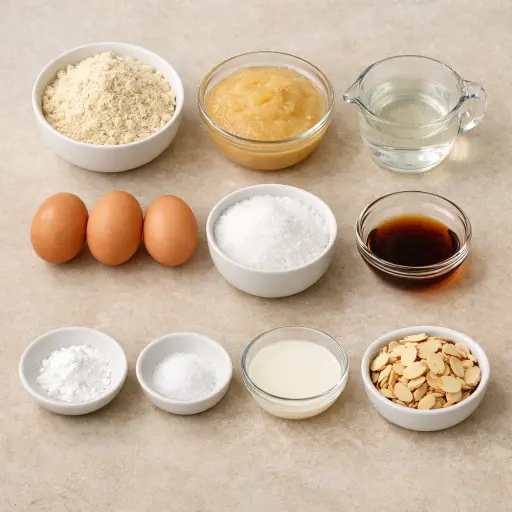 Ingredients for Sugar-Free Almond Delight Cake