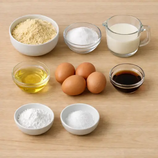 Ingredients for Sugar-Free Almond Flour Cake