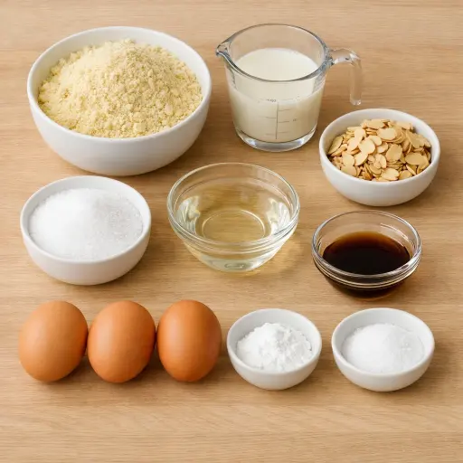 Ingredients for Sugar-Free Vanilla Almond Cake
