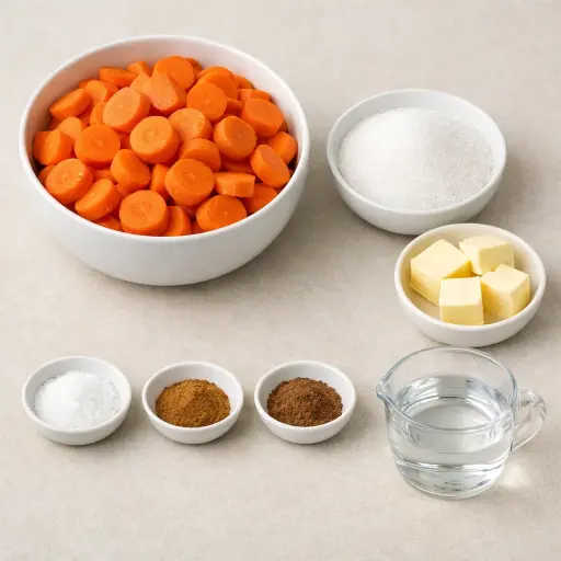 Ingredients for Sugared Carrots Delight