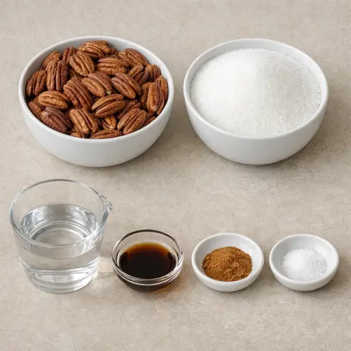 Ingredients for Sugared Pecans Delight