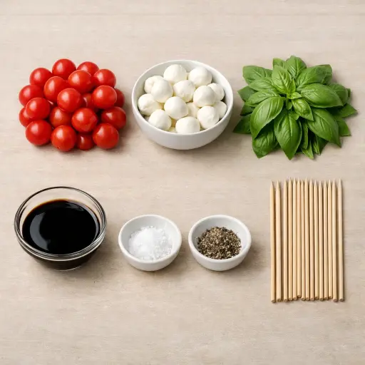 Ingredients for Summer Caprese Skewers