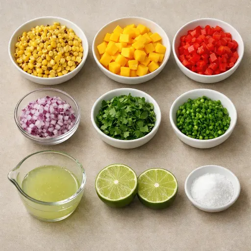 Ingredients for Summer Corn & Mango Salsa