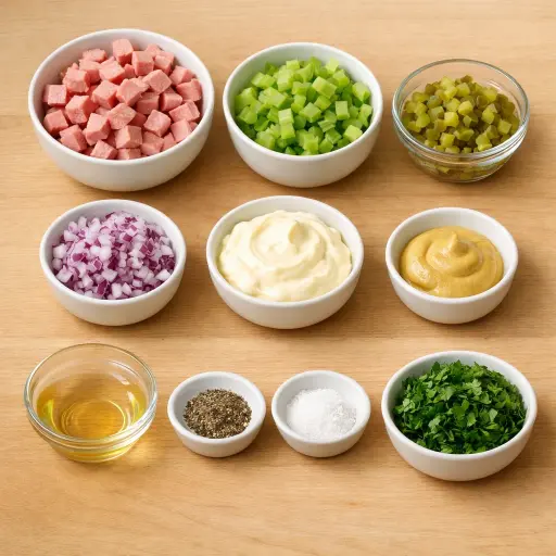 Ingredients for Summertime Ham Delight
