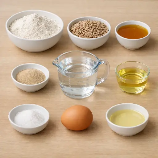 Ingredients for Sunflower Seed Honey Bread