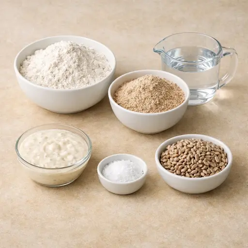 Ingredients for Sunflower Seed Sourdough