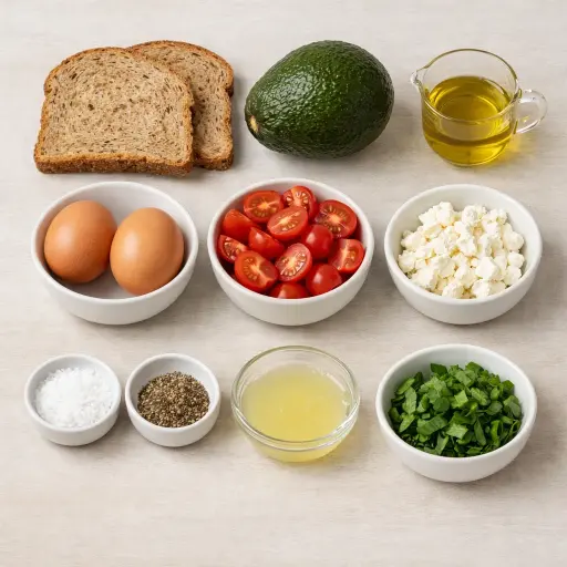 Ingredients for Sunny Avocado Toast
