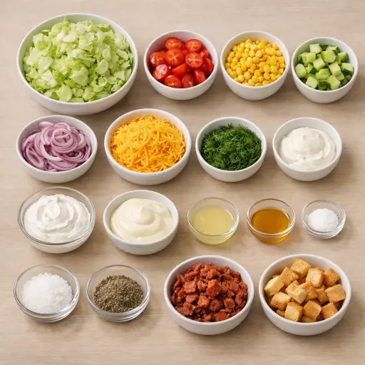 Ingredients for Sunny Seven-Layer Summer Salad