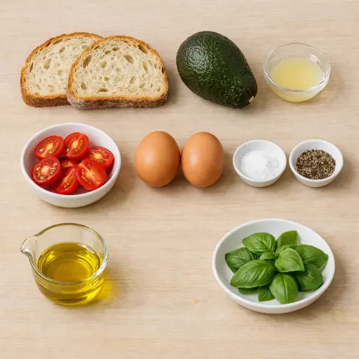Ingredients for Sunrise Avocado Toast
