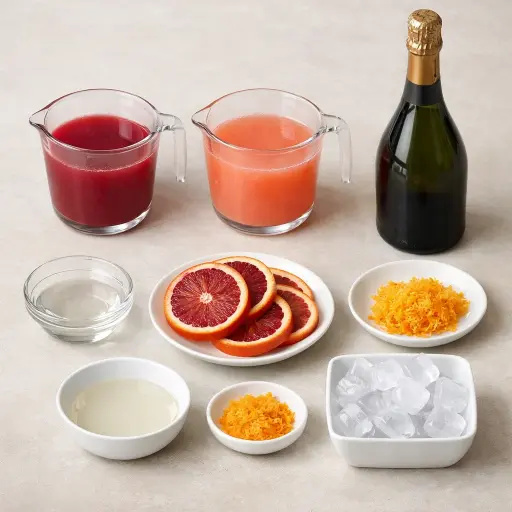 Ingredients for Sunrise Citrus Mimosa