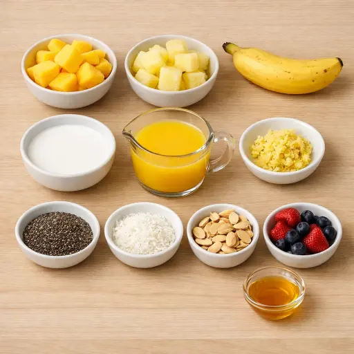 Ingredients for Sunrise Smoothie Bowl