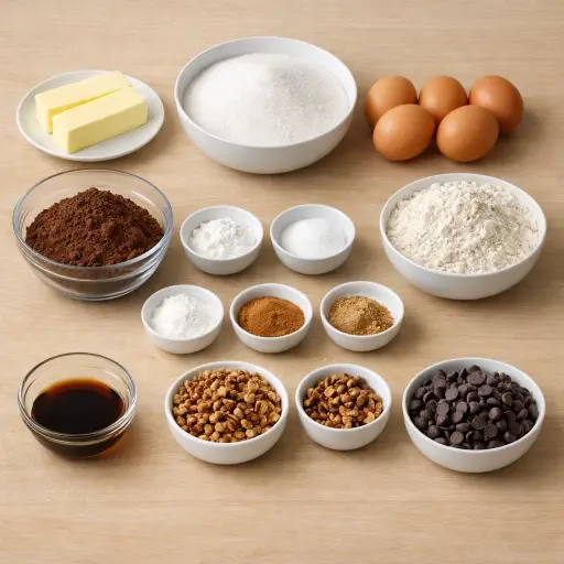 Ingredients for Sunset Spiced Brownies