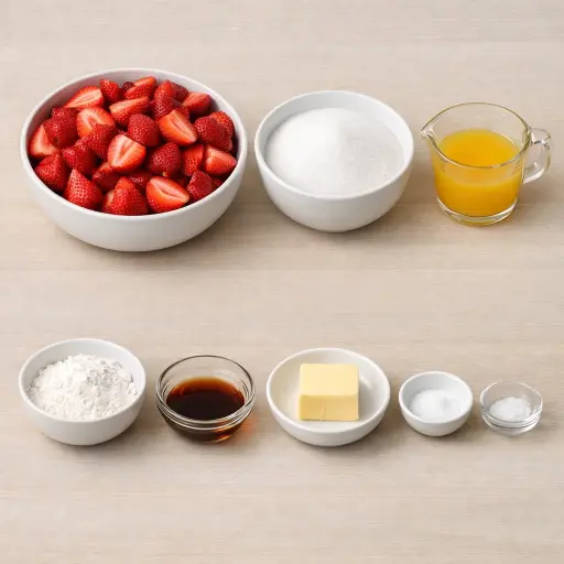 Ingredients for Sunshine Strawberry Pie Filling