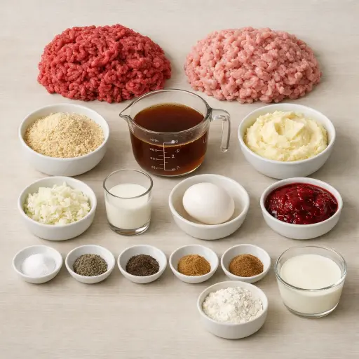 Ingredients for Swedish Meatballs