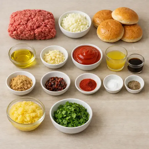Ingredients for Sweet & Smoky Chipotle Sloppy Joes
