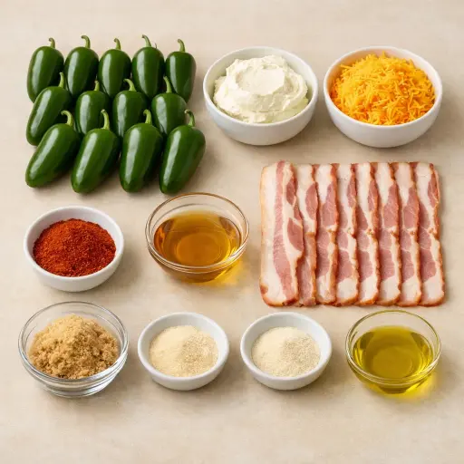 Ingredients for Sweet & Smoky Jalapeno Popper Bites