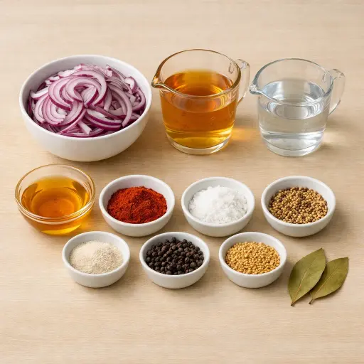 Ingredients for Sweet & Smoky Pickled Red Onions