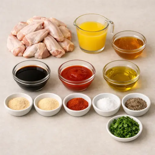 Ingredients for Sweet & Spicy Citrus Baked Chicken Wings