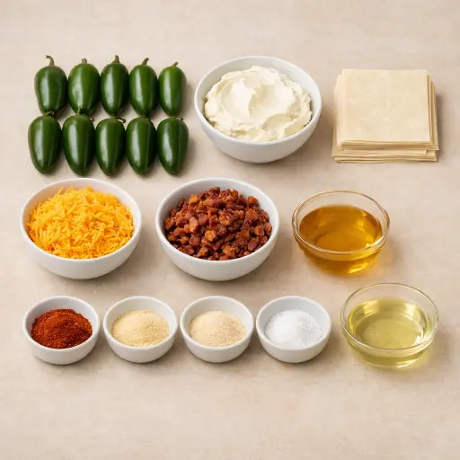 Ingredients for Sweet & Spicy Jalapeño Popper Bites