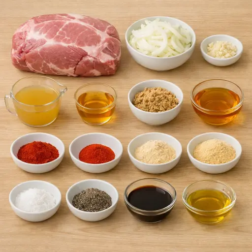 Ingredients for Sweet & Spicy Pulled Pork